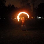 Poi Fire Dancing with Planet zips