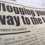 Vlogging Your Way to the Top (My first article in the Philippine Star)