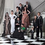 Kardashian Christmas Card 2010: Kim Family Assets in Skintight Long Sleeve Gown 